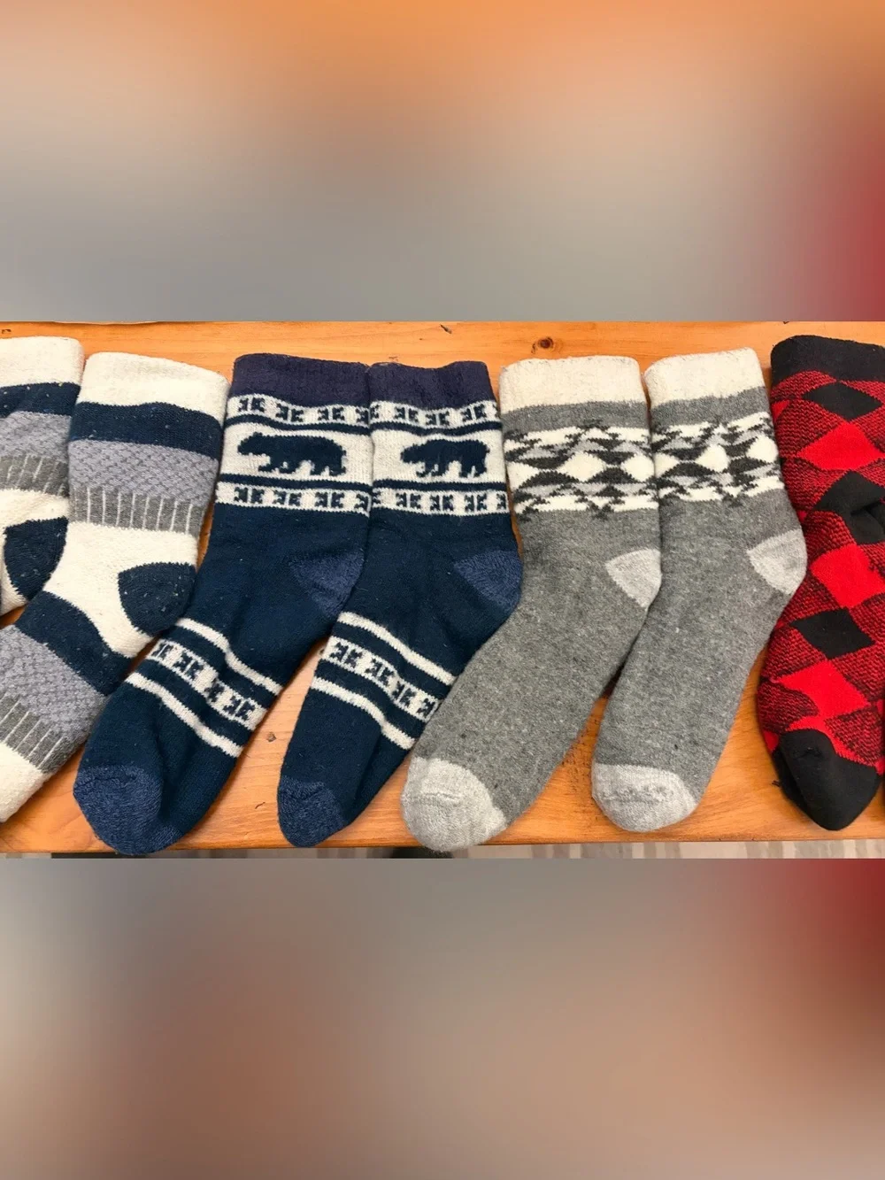 Cozy Cabin Socks - Ships as is!